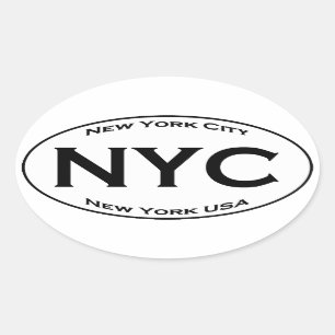 NYC Euro Style Oval Logo Sticker