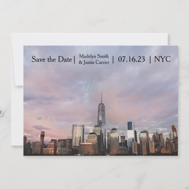 NYC Freedom Tower Photo - Save the Date (Front)