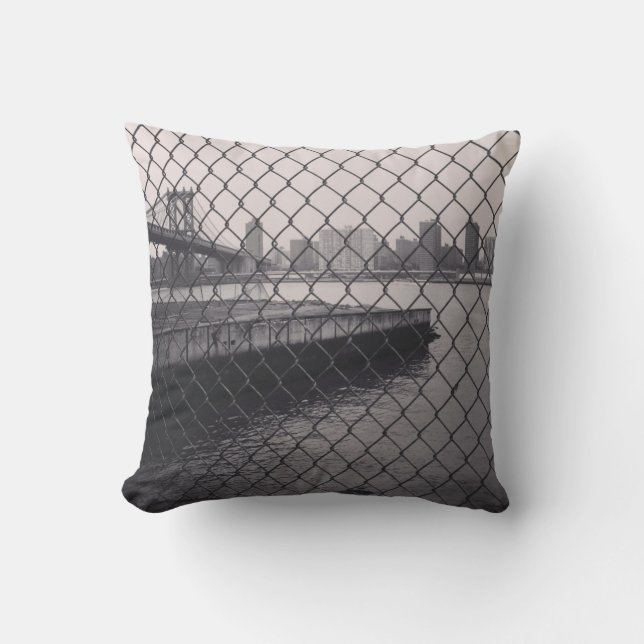 NYC from Brooklyn Pillow (Front)
