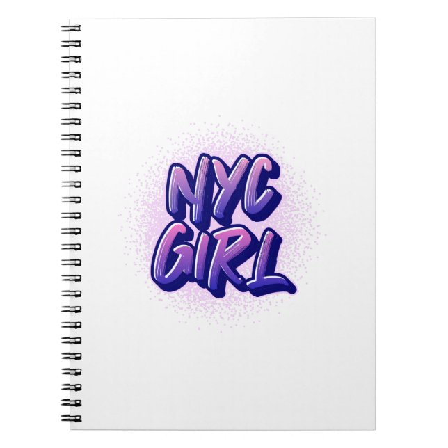 NYC Girl Graffiti Style Notebook (Front)