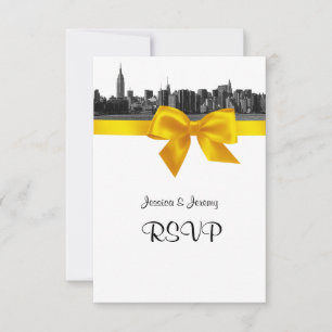 NYC Grande Skyline Gravée NB Jaune RSVP #1