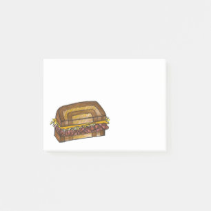 NYC Jewish Deli Reuben Sandwich Foodie Post Its Post-it Notes