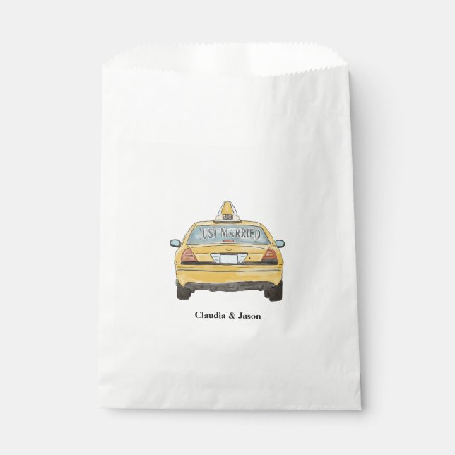 NYC Just Married Wedding Favour Paper Welcome Bag  (Front)
