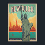 NYC - Lady Liberty Postcard<br><div class="desc">Anderson Design Group is an award-winning illustration and design firm in Nashville, Tennessee. Founder Joel Anderson directs a team of talented artists to create original poster art that looks like classic vintage advertising prints from the 1920s to the 1960s.</div>