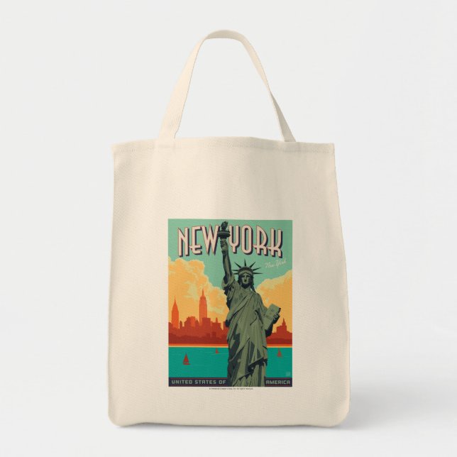 NYC - Lady Liberty Tote Bag (Front)