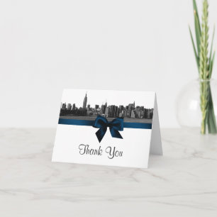 NYC large Skyline Etted BW Navy Blue H Merci