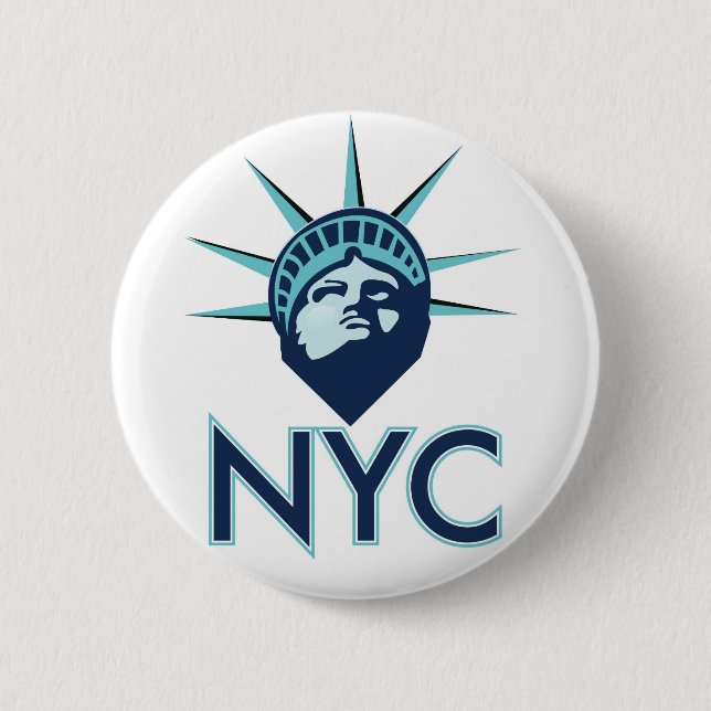 NYC Liberty 2 Inch Round Button (Front)