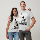 Nyc Liberty Statue New York Mens Ash Grey Trendy T-Shirt (Unisex)