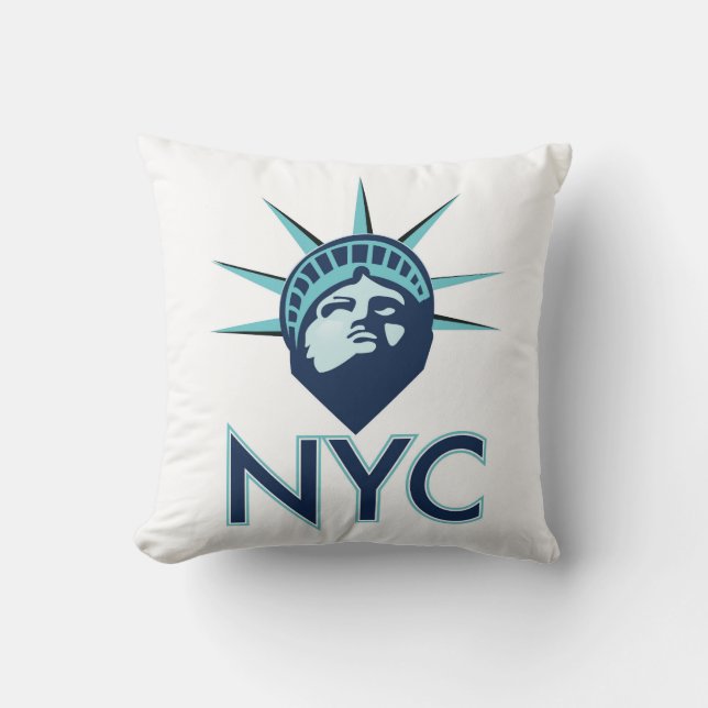 NYC Liberty Throw Pillow (Front)
