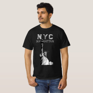 Nyc Manhattan Liberty Statue Mens Modern T-Shirt