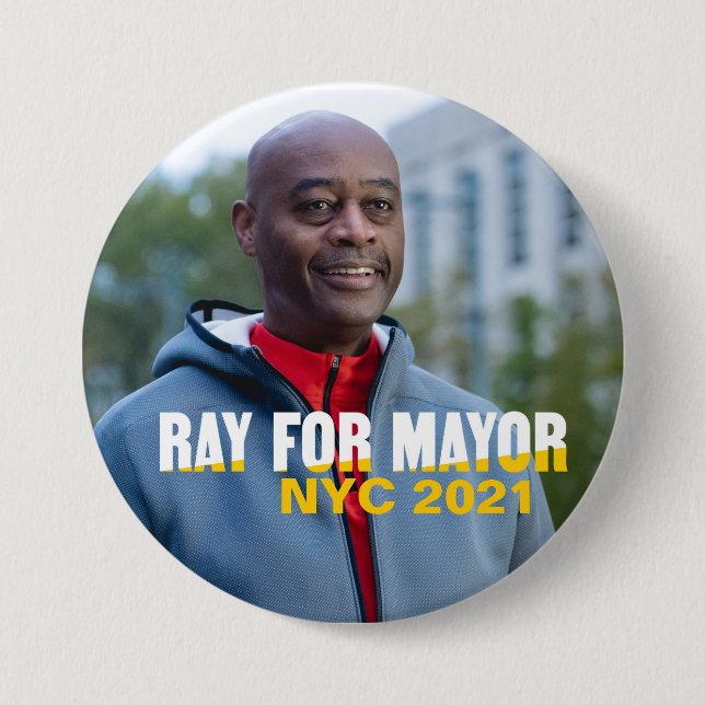 NYC Mayor 2021 Ray McGuire 3 Inch Round Button (Front)