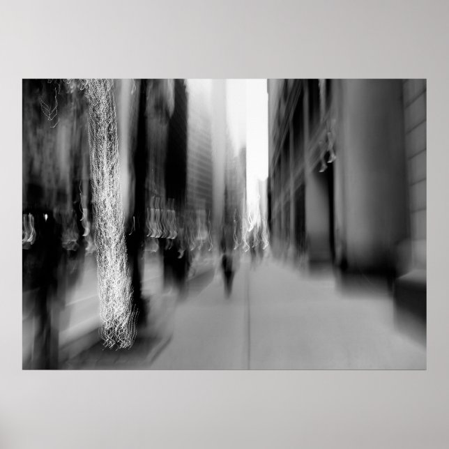 NYC Monochrome Abstract Poster (Front)