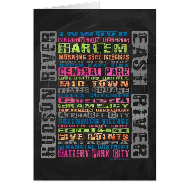 NYC Neighbourhoods Rainbow (Front)