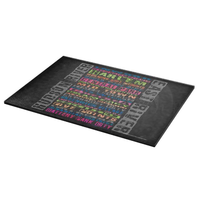 NYC Neighbourhoods Rainbow Cutting Board (Corner)