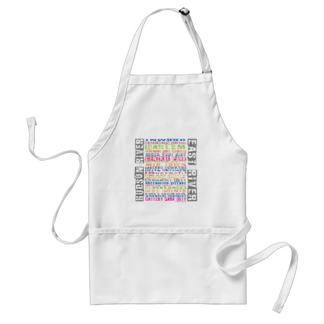 NYC Neighbourhoods Rainbow Standard Apron (Front)