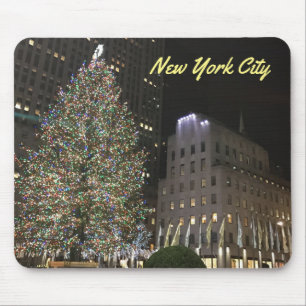 NYC New York Christmas Tree Rockefeller Centre Mouse Pad