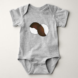 NYC New York City Black and White Cookie Cookies Baby Bodysuit