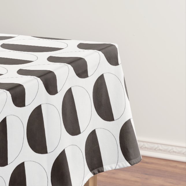 NYC New York City Black and White Cookies Tablecloth (In Situ)