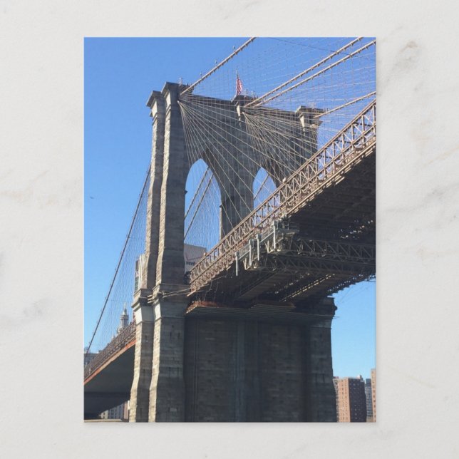 NYC New York City Brooklyn Bridge Postcard (Front)