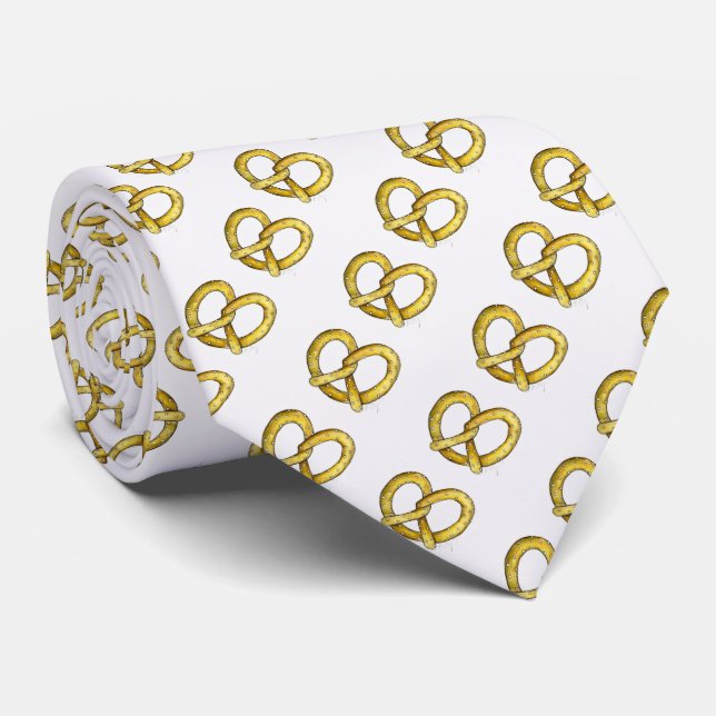 NYC New York City Food Soft Pretzel Pretzels Tie (Rolled)