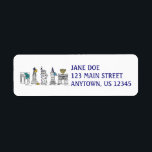 NYC New York City Hanukkah Chanukah Address Labels<br><div class="desc">Features an original pen-and-ink illustration of various New York City landmarks "dressed up" for the holiday season. Perfect for Hanukkah! Matching cards available.</div>