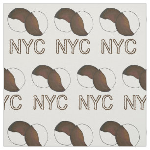 NYC New York City Iconic Black and White Cookie Fabric