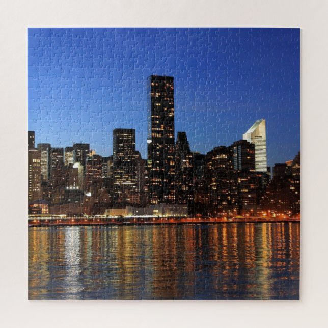 NYC New York City Manhattan Night Jigsaw Puzzle (Vertical)