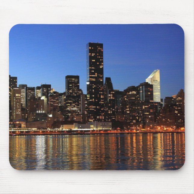 NYC New York City Manhattan Night Mouse Pad (Front)