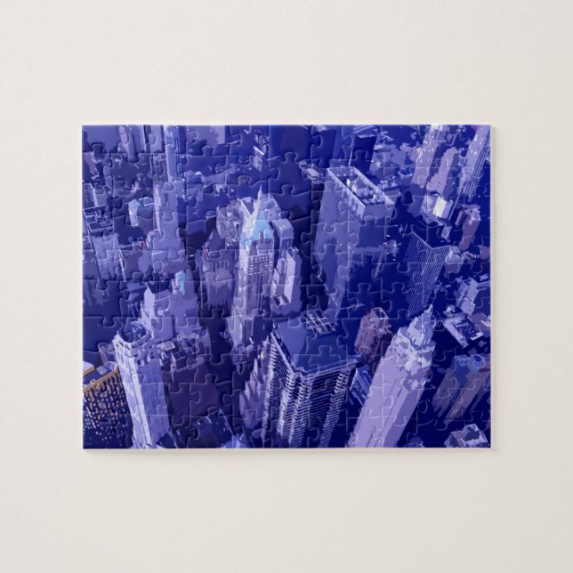 NYC New York City Manhattan Skyscrappers Jigsaw Puzzle (Horizontal)