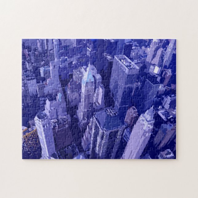 NYC New York City Manhattan Skyscrappers Jigsaw Puzzle (Horizontal)