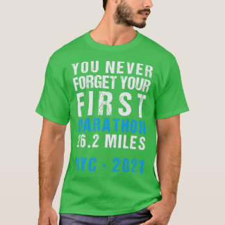NYC New York City Marathon Never Forget Your First T-Shirt