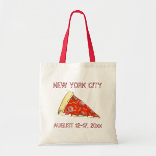 NYC New York City Pizza Customized Trip Tote Bag