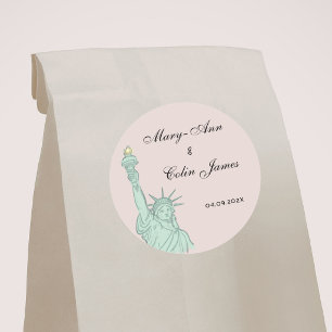 NYC New York City skyline wedding Sticker