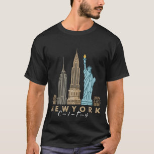 NYC New York City Skylines Statue of Liberty Tee