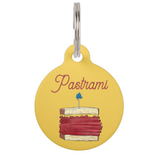 NYC New York Deli Reuben Corned Beef Sandwich Food Pet Tag