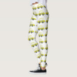 NYC New York Yellow Chequered Taxi Cab Leggings<br><div class="desc">Leggings feature an original marker illustration of a row of classic yellow NYC taxi cabs.</div>