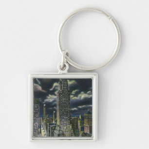 NYC, New YorkChrysler Building at Night # 1 Keychain