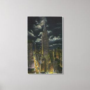NYC, New YorkChrysler Building at Night # 2 Canvas Print