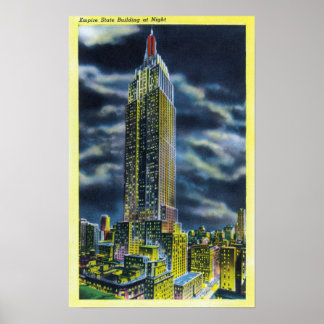 NYC, New YorkEmpire State Building at Night Poster