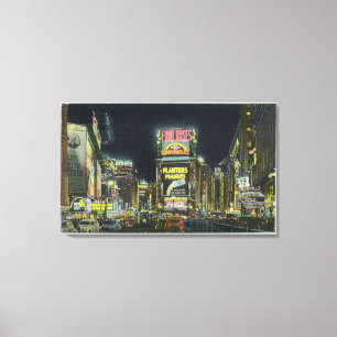 NYC, New YorkView of Times Square at Night # 2 Canvas Print
