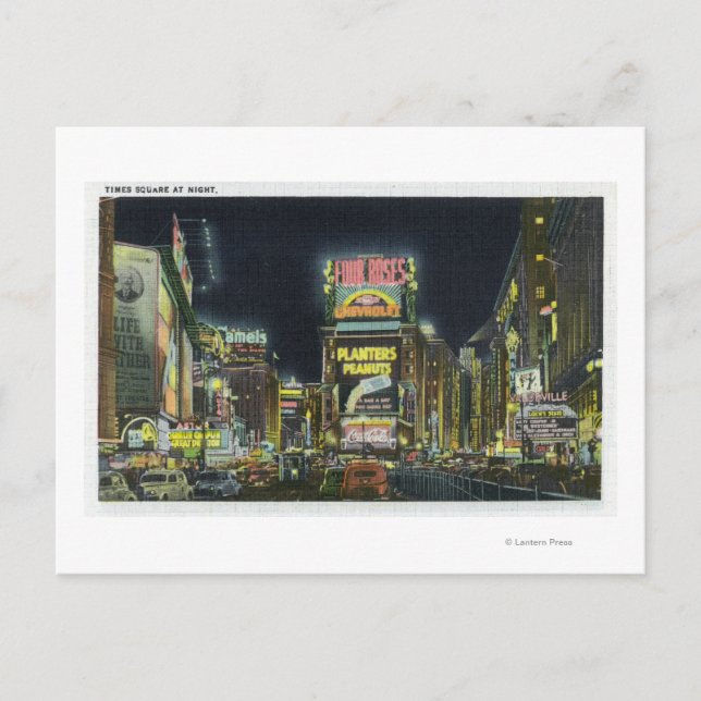NYC, New YorkView of Times Square at Night # 2 Postcard (Front)