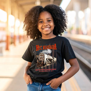 NYC Niagara Steam Locomotive with American flag T-Shirt
