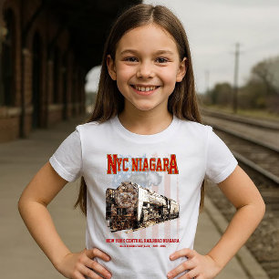 NYC Niagara Steam Locomotive with American flag T-Shirt