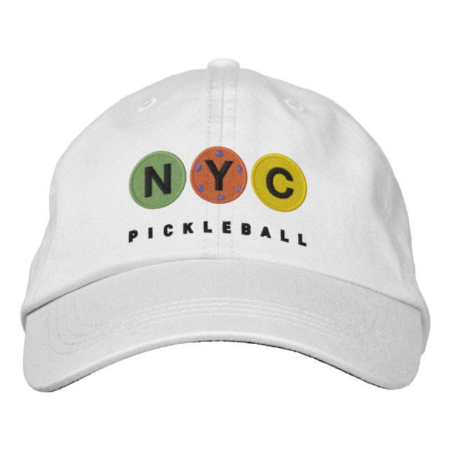NYC Pickleball EMBROIDEE casquette v2 (Devant)
