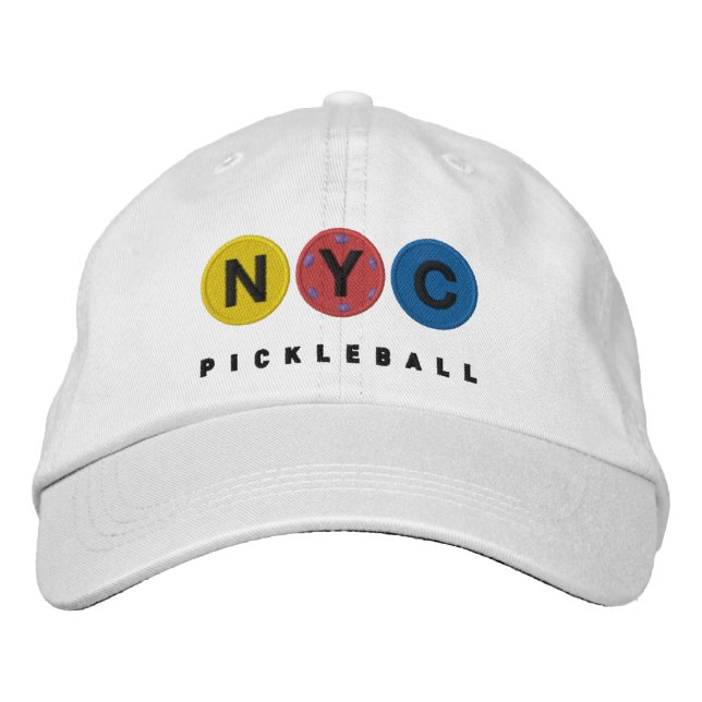NYC Pickleball EMBROIDERED casquette v3.3 (Devant)
