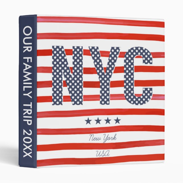 NYC | Red, White & Blue Design Binder (Front/Spine)