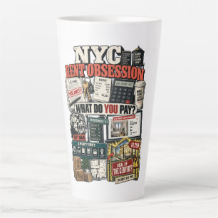 NYC Rent Obsession New York City Latte Mug