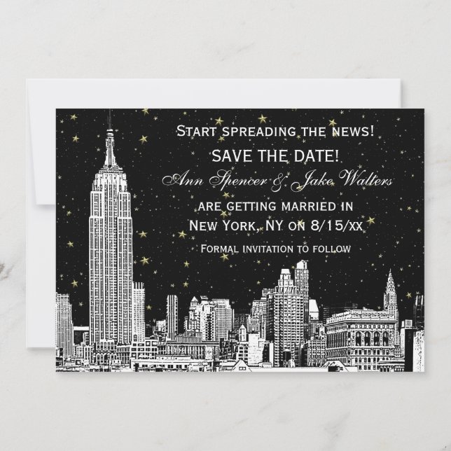 NYC Skyline 01 Etch DIY BG Colour Save the Date Bl (Back)
