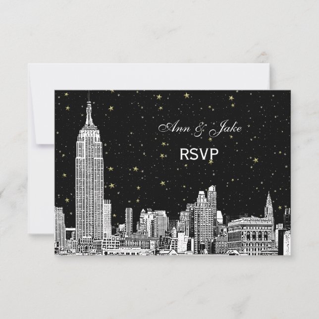 NYC Skyline 01 Etchd Starry DIY BG Colour RSVP #2 (Front)