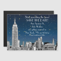 NYC Skyline 01 Etched Blue Starry Save the Date
